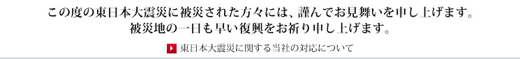 東日本大震災に関する当社の対応について