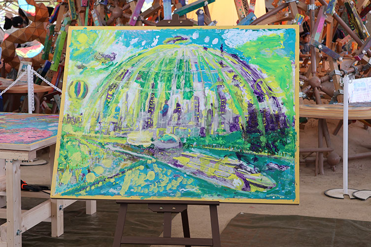参加者が彩ったアート