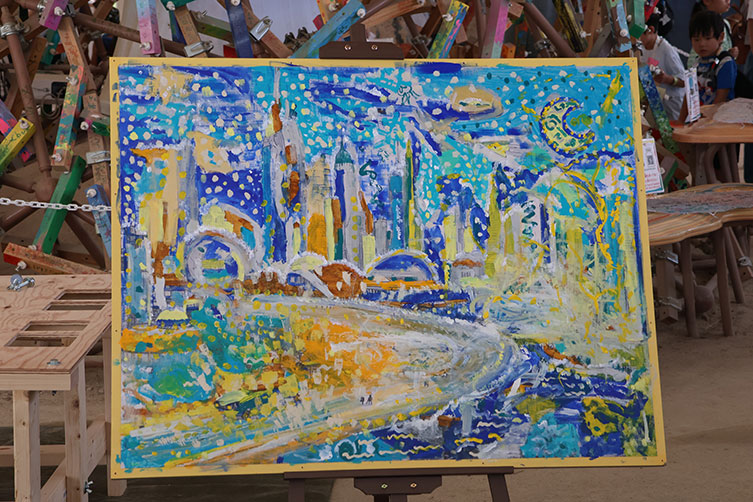 参加者が彩ったアート