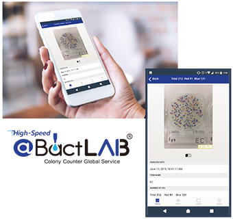 スマートフォンにコロニー画像をアップロードしてから、判定結果の表示までわずか3秒