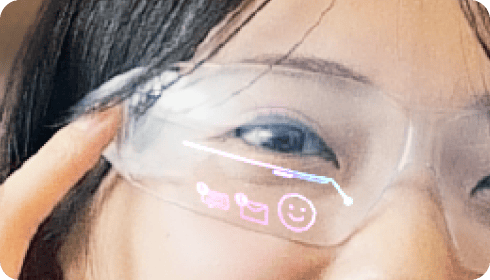 感情AIメガネのシーン