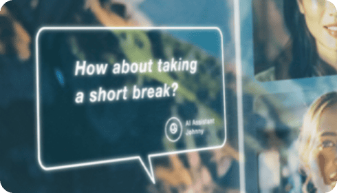 AIのひと言休憩のシーン