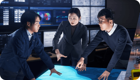 社員出演のシーン