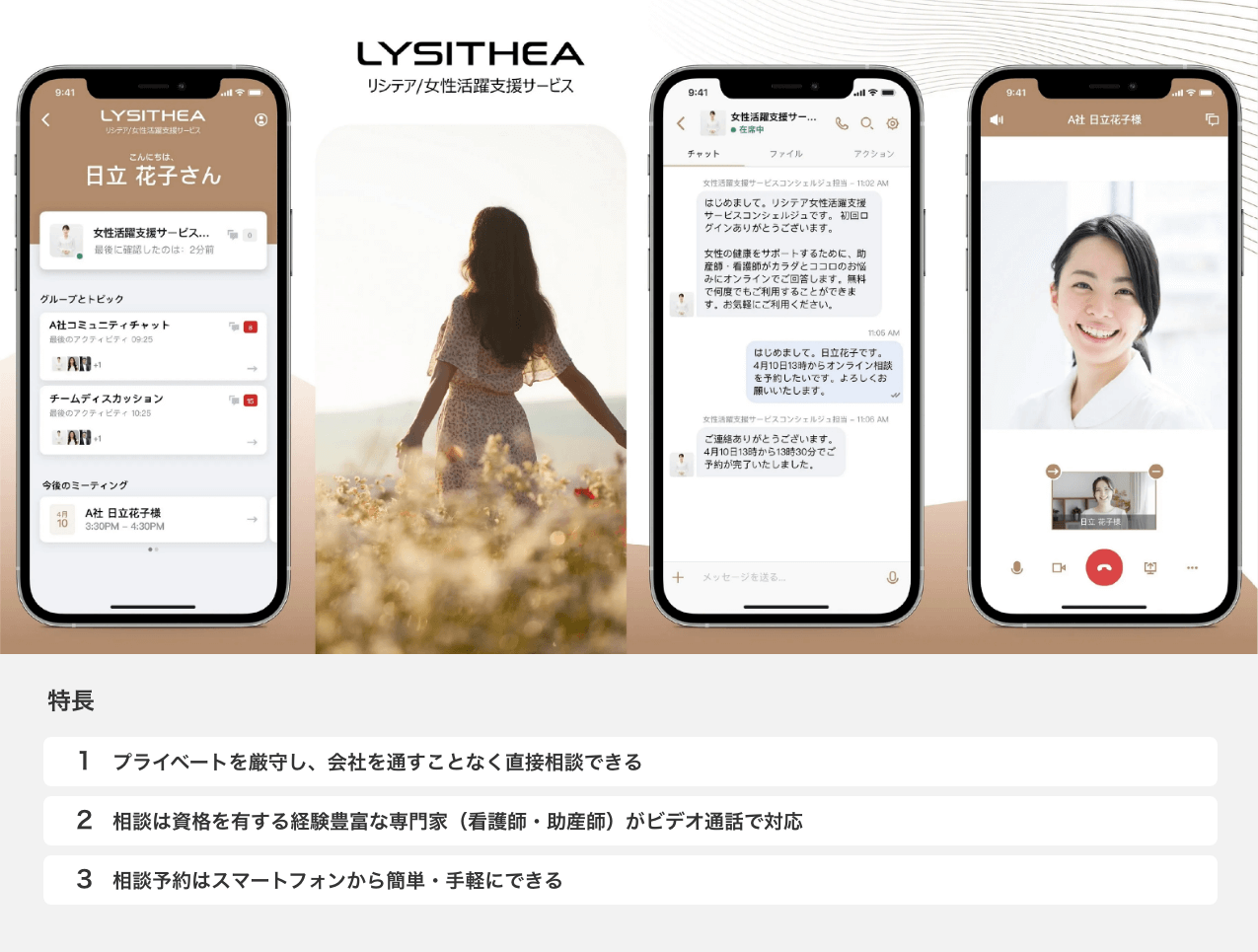 リシテア/女性活躍支援サービスの特長