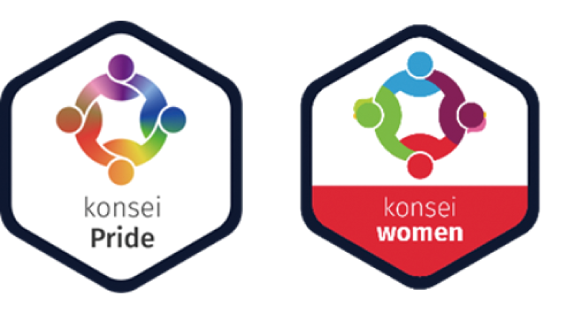Konsei PrideとKonsei Womenのロゴ