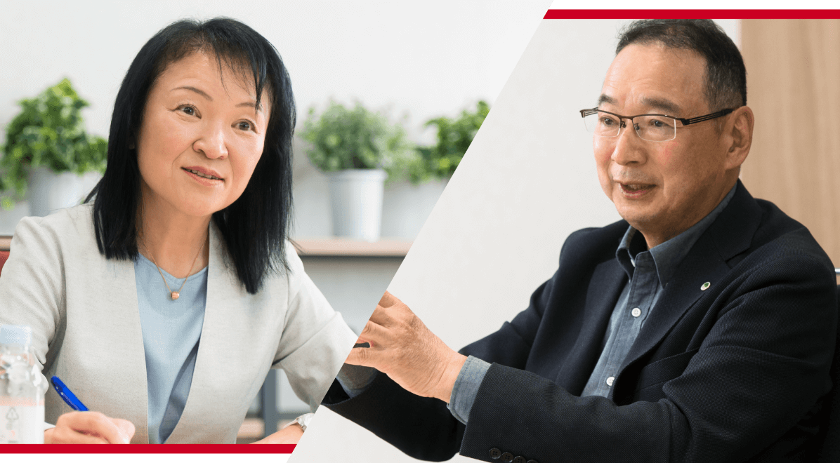 木村弘美氏と山本社長の対談
