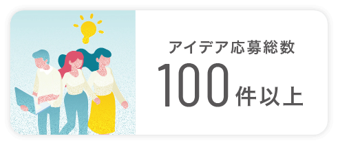 アイデア応募総数100件以上