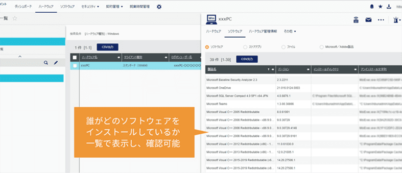 ハードウェア・ソフトウェア管理