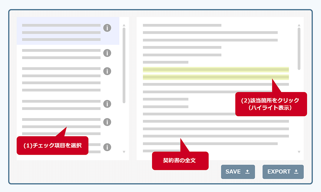 教師データの作成の画面イメージ