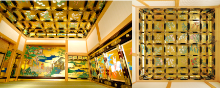 昭君の間と天井画（熊本市熊本市観光振興課 提供）の画像