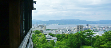 松江城から見た宍道湖の画像