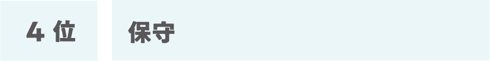 4位:保守