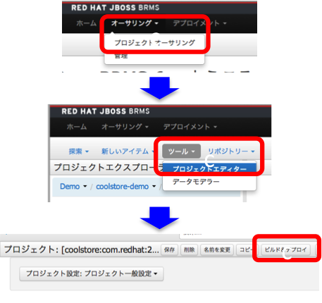 図 ２　プロジェクトのビルドとデプロイ