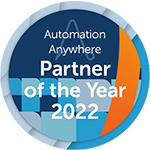 Automation Anywhere 2022 Global Partner Awardロゴ