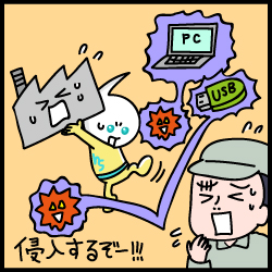 進入するぞー!!（PC, USB）