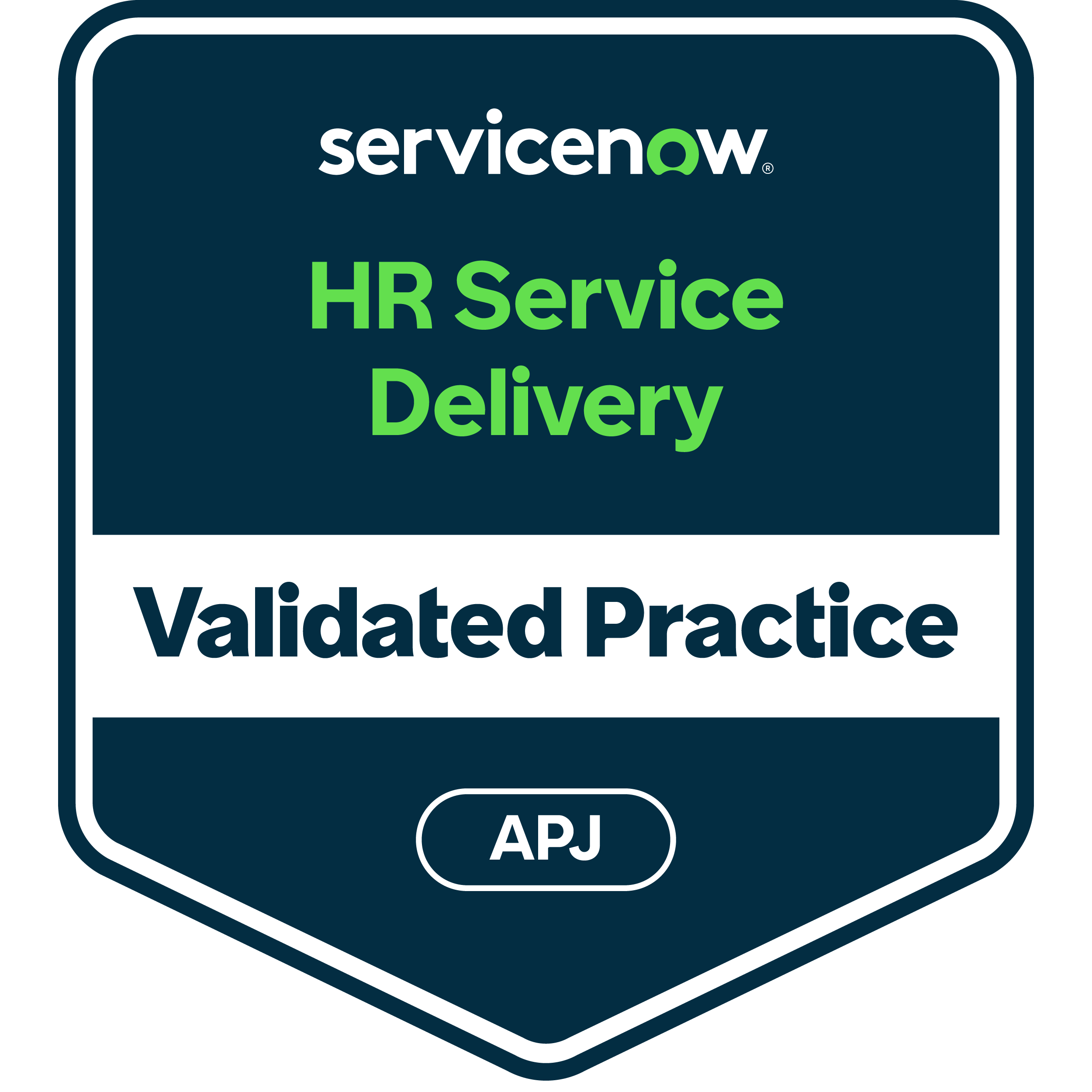ServiceNow HR Service Delivery（HRSD）のValidated Practice認定バッジ