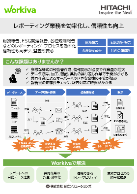 Workiva レポーティング業務を効率化し、信頼性も向上